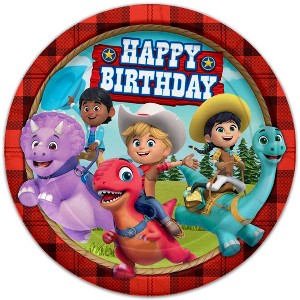 Treasures Gifted Dino Ranch Party Supplies - Dinner Plates - 16 Pack - 1 of 4