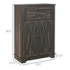 Farmhouse Sideboard Storage Cabinet with Doors and Drawer for Kitchen, Living room, 23.5"x11.75"x34.5" - 3 of 4
