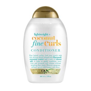 OGX Lightweight + Coconut Fine Curls Conditioner, Lightweight, Coconut Water Conditioner -  13 fl oz - 1 of 4