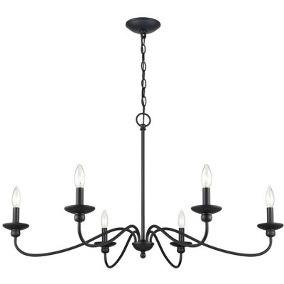 Millennium Lighting Delvona 6 - Light Chandelier in  Matte Black
