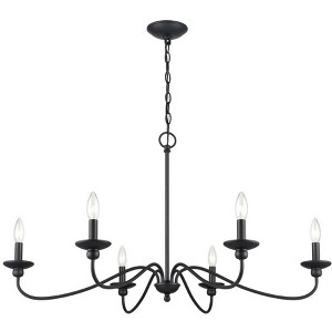 Millennium Lighting Delvona 6 - Light Chandelier in  Matte Black - 1 of 4