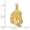 Black Bow Jewelry 14k Yellow Gold Bridled Horse Head Pendant - 4 of 4