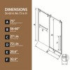 COWLOWN Frameless Sliding Shower Door, Adjustable Shower Screen with 8mm Tempered Glass - 2 of 4