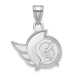 Black Bow Jewelry 14k White Gold Ottawa Senators NHL Small Pendant - 1 of 3