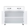 Sevobal Utility Storage Cabinets, Closed lockers with Drawers, Freestanding Storage for Living Room Kitchen, White, 35.43"*15.74"*32.08" - 3 of 4