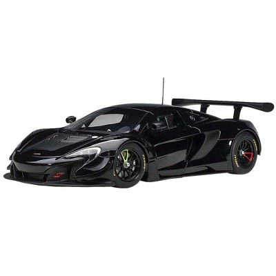 McLaren 650S GT3 Gloss Black with Matt Black Accents 1/18 Model Car by Autoart