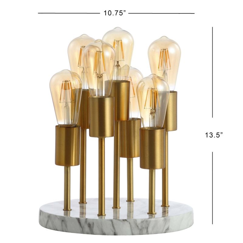 13.5&#34; Metal Pleiades Modern Accent Lamp (Includes LED Light Bulb) Gold - JONATHAN Y, 5 of 7