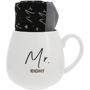 Pavilion Gift Company - Mr. Right - 15.5 oz Mug and Sock Set - Drinkware - 1 of 1