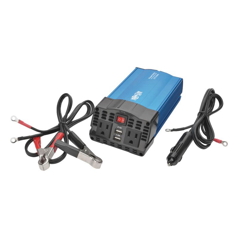 Tripp Lite 375-Watt-Continuous PowerVerter® Ultracompact Car Inverter with USB & Battery Cables, 4 of 7