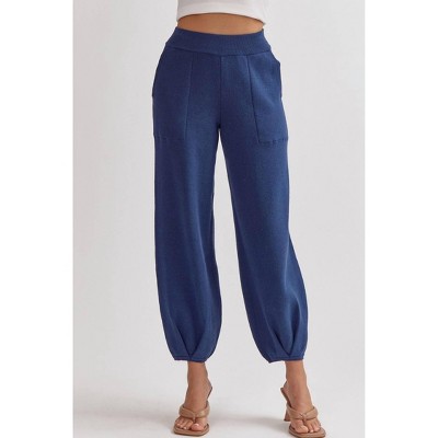 Women's Knit High Waisted Joggers - entro