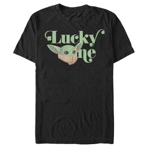 Men's Star Wars: The Mandalorian St. Patrick's Day Grogu Lucky One T-Shirt - 1 of 4