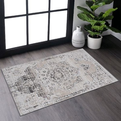 Kumasinova Trendy Stain-Resistant Area Rug – Non-Shedding Living Room Rug, Medallion Rugs for Living Room, Kid & Pet-Friendly, Boho Washable Rugs