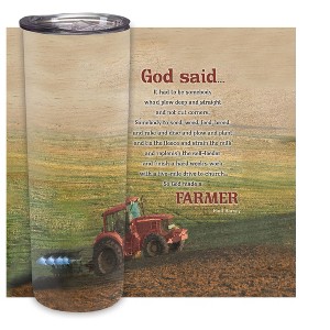 Elanze Designs Made A Farmer Red Tractor 20 ounce Stainless Steel Travel Tumbler - 1 of 1