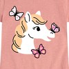 Girls' - Instant Message - Horse Butterfly Fitted Short Sleeve Graphic T-Shirt - 2 of 4
