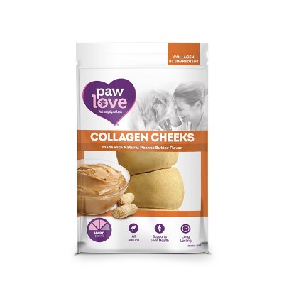 Paw Love Peanut Butter Collagen Cheeks Chews Dog Treats - 1ct
