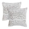 Chanasya Leopard White Faux Fur Square Throw Pillow Covers - 18" x 18” - 2 of 4