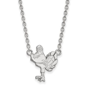 Black Bow Jewelry 10k White Gold Virginia Tech Hokies NCAA Necklace 18 Inch - 1 of 4
