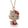 Sanrio Hello Kitty Crystal Pendant Necklace - Gold-Tone with Colorful Enamel Accents - 4 of 4