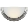 Progress Lighting Eclipse 1-Light Wall Sconce, Brushed Nickel, Satin White Glass Shade - 2 of 4