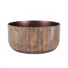 Round Wooden Bowl Planter (Set of 2) - 3 of 3