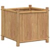 Aghana Digitals Square Natural Bamboo Planter, 15.7"x15.7"x15.7", Oiled Finish, Indoor/Outdoor, - 2 of 4