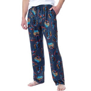 Marvel Mens' Classic Doctor Strange Comic Tossed Print Pajama Pants Blue - 1 of 4