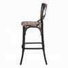 Metal and Wood Bar Chair with X-Shape Backrest - 3 of 4