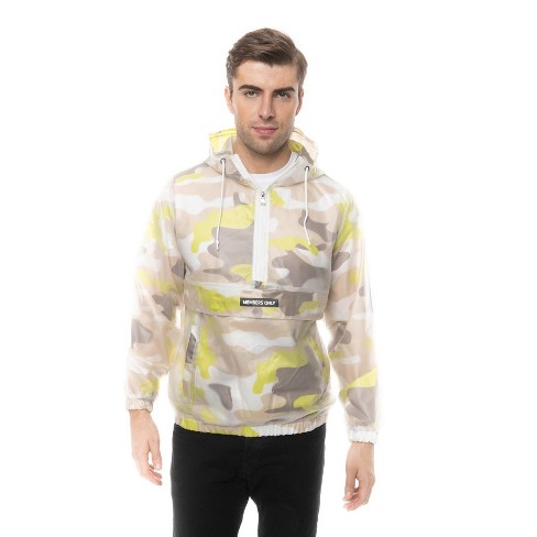 Members Only Men's Printed Camo Transluscent Pullover Half Zip Layering  Jacket at  Men’s Clothing store