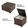 8-Piece PE Rattan Outdoor Sectional Set with Cushions, Storage Table & Coffee Table – Brown Wicker Patio Set for Balcony or Backyard - 4 of 4