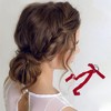Unique Bargains Solid Bow Long Ribbon Hair Elastic Band 1 Pc - 2 of 4