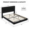 Flannel Upholstered Floating Bed Frame with LED Light, Storage Headboard, Noise Free Sturdy Metal Structure Platform - 2 of 4