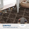 Floral Area Rugs for Living Room Low Pile Non Slip Rugs Washable Soft Foldable Accent Carpet Home Decor - 4 of 4