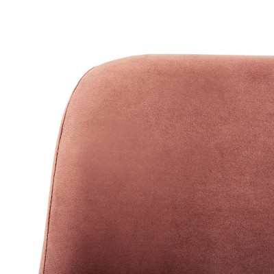 Dusty Rose Velvet Upholstered Side Chair with Gold Legs