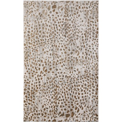 Waldor Modern Animal Print Brown/Ivory/Tan Area Rug