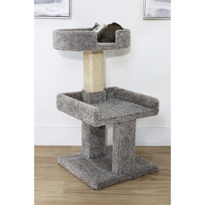 HomeStock Carpeted Cat Perch for Big Cats, Gray - 1 of 4