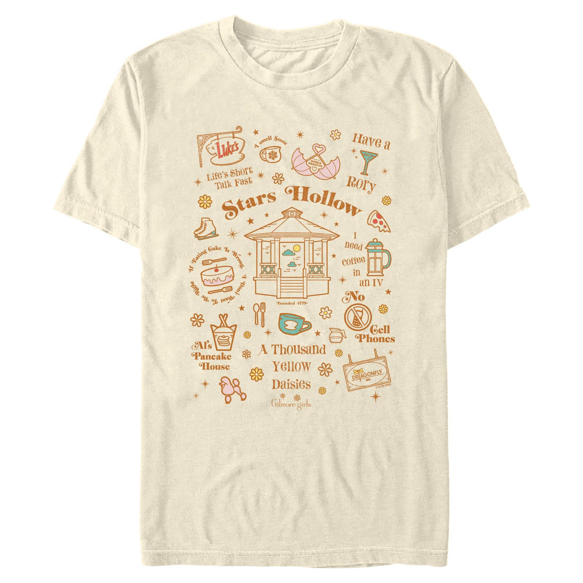 Mens Gilmore Girls Stars Hollow Collage T Shirt