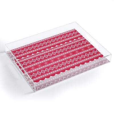 Craftbelly Retro Holiday Red Acrylic Tray - Deny Designs : Target