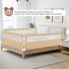 Infans 71" Foldable Baby Bed Rail Guard Toddler Swing Down Safety Bedrail Beige - 2 of 4