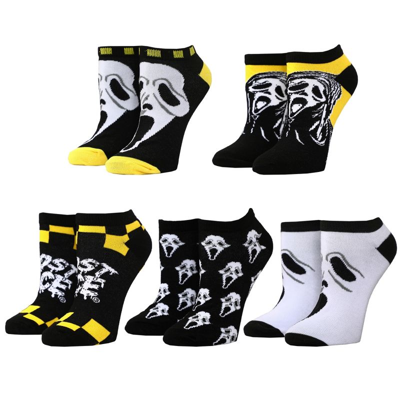Scream Ghostface Women's 5-Pack Ankle Socks, 1 of 7