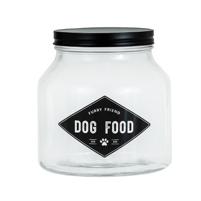 Amici Pet Dog Food Glass Canister, Small, 76oz