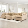 Oversized 137.7" Corduroy Cloud Modular U-Shaped Sectional Sofa with Thick Cushion and Movable Ottoman, 7-Piece Free combination Sofa - 2 of 4