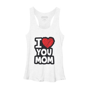 Women's Design By Humans I Love You Mom Heart By solon2020 Racerback Tank Top - 1 of 2