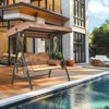 Pamapic 2-Person Metal Patio Swing with Canopy and Cushions - 4 of 4