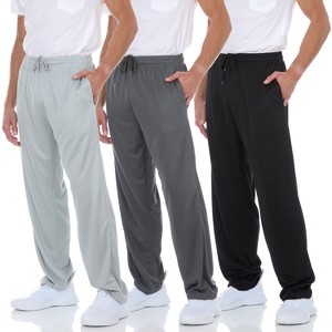 Mens Athletic Pants with pockets, Mens Sweatpants, Mens Joggers with Pockets, Pack Of 3 - 1 of 4