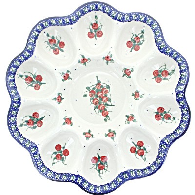 Blue Rose Polish Pottery Winterberry Egg Plate : Target