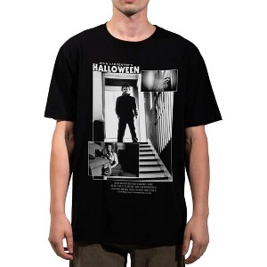 Halloween Classic Horror Movie Adult Black Heavyweight Oversized T-shirt - 1 of 2