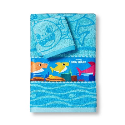 baby shark bath towel