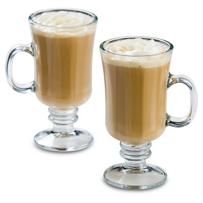 Libbey 8oz Milan Irish Coffee Glass Mug 4pk Set