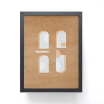 Lola Terracota The Arch Of A Window Abstract Shapes Contemporary Framed Mini Art Print - Society6