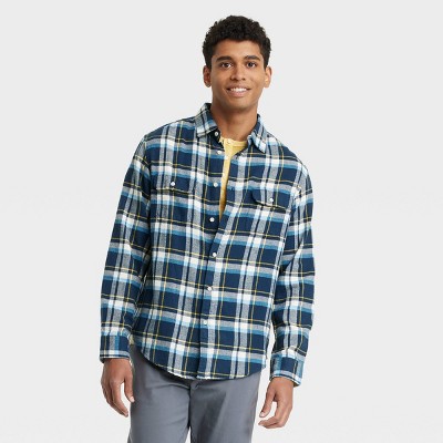 Men's Heavyweight Long Sleeve Flannel Button Down Shirt – Goodfellow & Co™  : Target